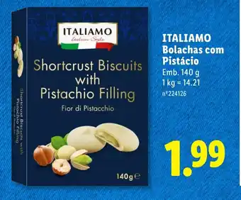 Lidl ITALIAMO Bolachas com Pistácio promoção