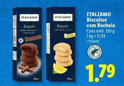Lidl ITALIAMO Biscoitos com Recheio Cada promoção