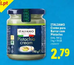 Lidl ITALIAMO Creme para Barrar com Pistachio promoção