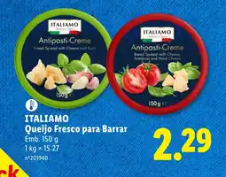 Lidl ITALIAMO Queijo Fresco para Barrar promoção