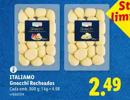Lidl ITALIAMO Gnocchi Recheados Cada promoção