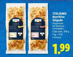 Lidl ITALIAMO Aperitivo Salgado promoção