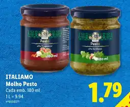 Lidl ITALIAMO Molho Pesto Cada promoção