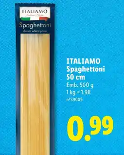 Lidl ITALIAMO Spaghettoni 50 cm promoção