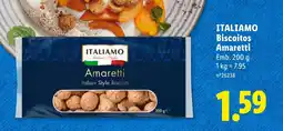 Lidl ITALIAMO Biscoitos Amaretti promoção