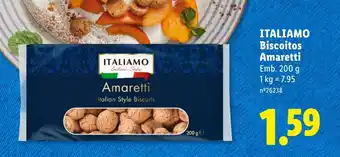 Lidl ITALIAMO Biscoitos Amaretti promoção