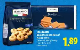 Lidl ITALIAMO Bolachas com Natas/ Natas e Mel promoção