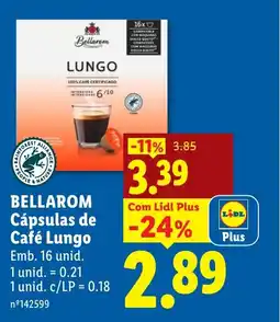 Lidl BELLAROM Cápsulas de Café Lungo promoção