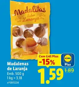 Lidl Madalenas de Laranja promoção