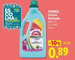 Lidl FORMIL Lixívia Delicada promoção