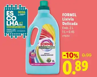 Lidl FORMIL Lixívia Delicada promoção