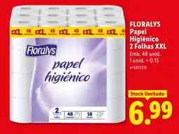 Lidl FLORALYS Papel Higiénico 2 Folhas XXL promoção