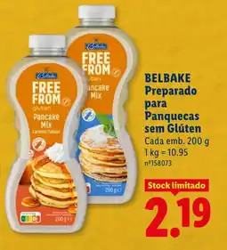 Lidl BELBAKE Preparado para Panquecas sem Glúten Cada promoção