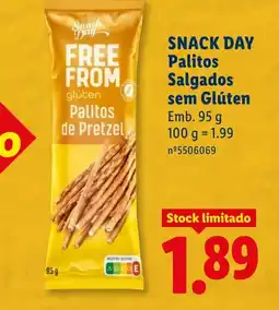 Lidl SNACK DAY Palitos Salgados sem Glúten promoção