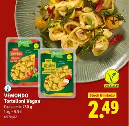 Lidl VEMONDO Tortelloni Vegan promoção