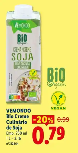 Lidl VEMONDO Bio Creme Culinário de Soja promoção