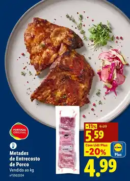 Lidl Metades de Entrecosto de Porco promoção