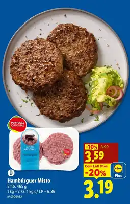 Lidl Hambúrguer Misto promoção