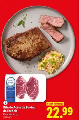 Lidl Bife do Acém de Bovino da Escócia promoção