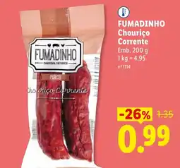 Lidl FUMADINHO Chouriço Corrente promoção