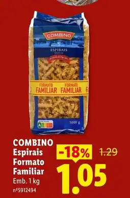 Lidl COMBINO Espirais Formato Familiar promoção