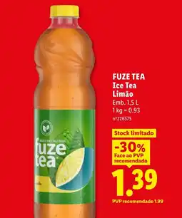 Lidl FUZE TEA Ice Tea Limão promoção
