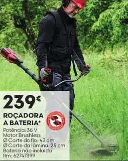Bricomarché Roçadora a bateria promoção