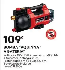 Bricomarché Bomba "aquinna" a bateria promoção