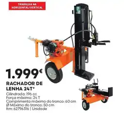 Bricomarché Rachador de lenha 24t promoção