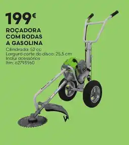 Bricomarché Roçadora com rodas a gasolina promoção