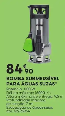 Bricomarché Bomba submersível para águas sujas promoção