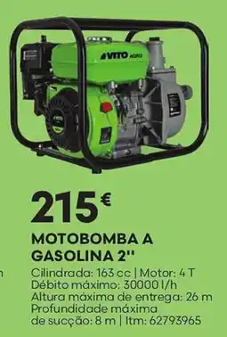 Bricomarché Motobomba a gasolina 2 promoção