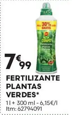 Bricomarché Fertilizante plantas verdes promoção