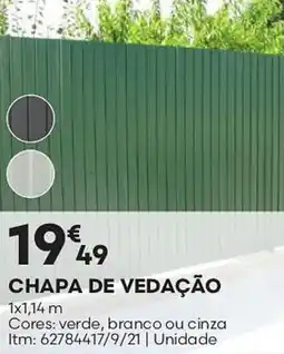Bricomarché Chapa de vedação promoção