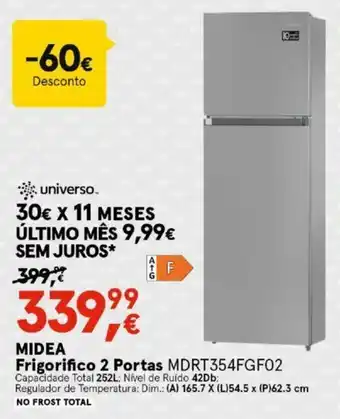 Worten Midea Frigorífico 2 Portas promoção