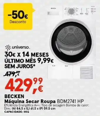 Worten Becken Máquina Secar Roupa 8kg promoção
