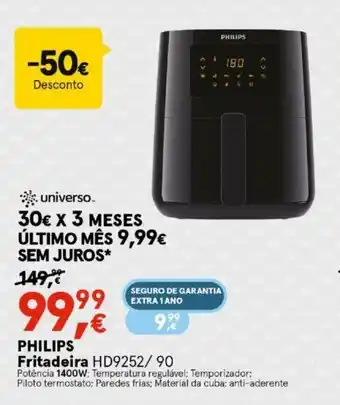 Worten Philips Fritadeira 1400W promoção