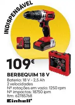 Bricomarché Berbequim 18 v promoção
