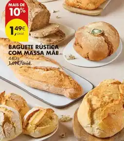 Pingo Doce Baguete rústica com massa mãe. promoção