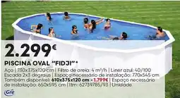 Bricomarché Piscina oval "fidji" promoção