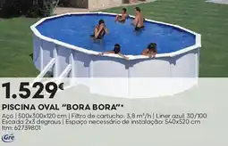 Bricomarché Piscina oval "bora bora" promoção