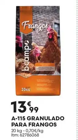 Bricomarché A-115 granulado para frangos promoção