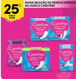 Continente Numa seleção de pensos diários na marca carefree promoção