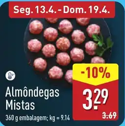 ALDI Almôndegas Mistas promoção
