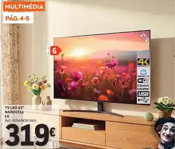 E.Leclerc Tv led 43" nanocell lg promoção