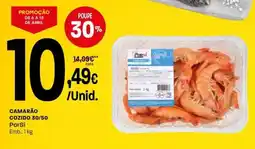 Intermarché Camarão cozido 30/50 porsi promoção