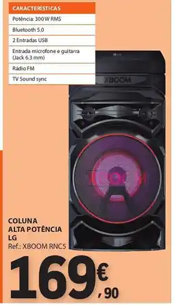 E.Leclerc Coluna alta potência lg promoção