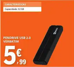 E.Leclerc Pendrive usb 2.0 verbatim promoção