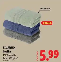 Lidl LIVARNO Toalha promoção