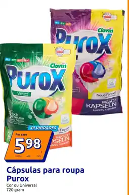 Action Cápsulas para roupa Purox promoção